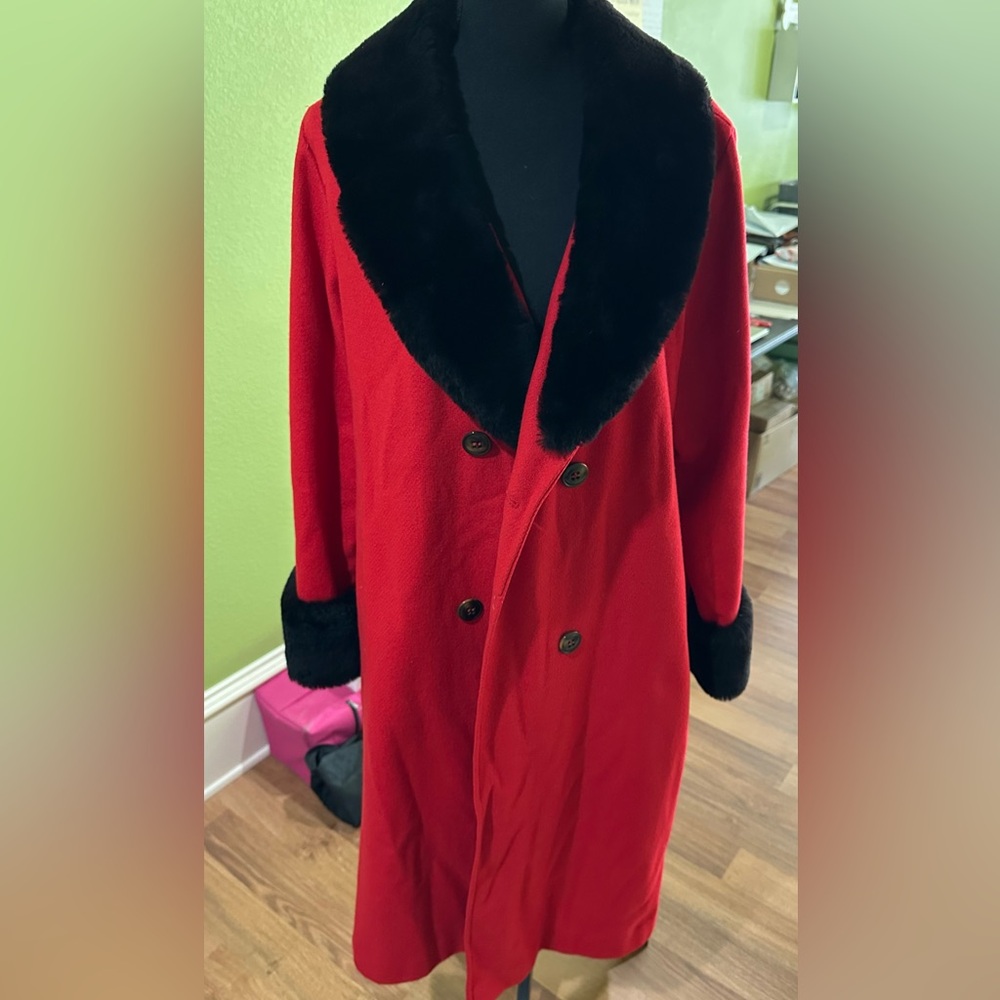 Komitor Red Satin Lined Coat
